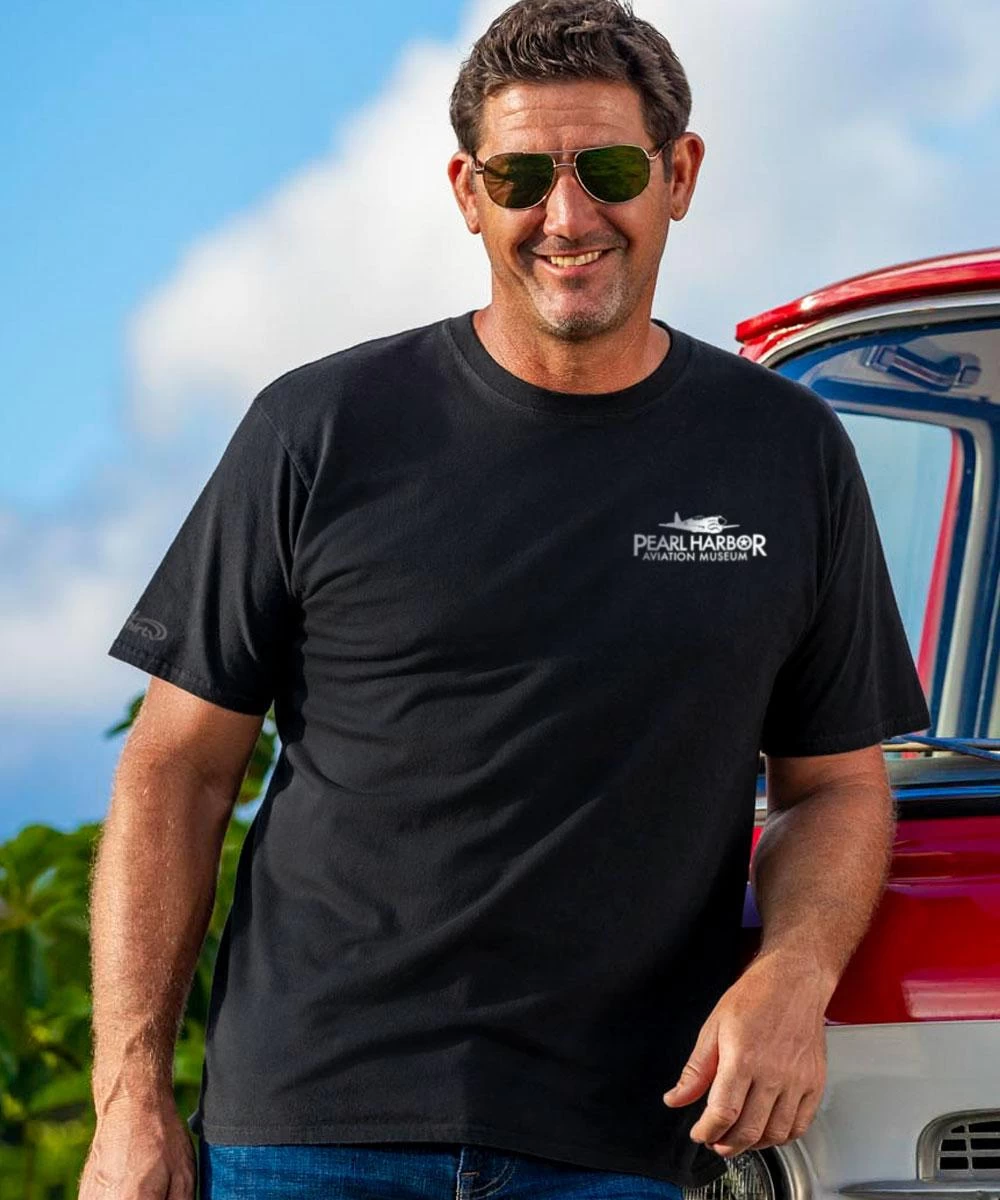 Pearl Harbor Aviation Museum F Series - Black Short Sleeve Crewneck T-Shirt 4 Pearl Harbor Aviation Museum F Series - Black Short Sleeve Crewneck T-Shirt - Image 2