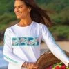 Honu Sealife Band - White Long Sleeve Crewneck T-Shirt -Chic Clothing Shop ac343d77 e17e 4741 ad4e eef16faeb680