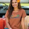 Bird Of Paradise - Cinnamon Dyed Short Sleeve Scoop Neck T-Shirt 1 Bird Of Paradise - Cinnamon Dyed Short Sleeve Scoop Neck T-Shirt -Chic Clothing Shop ad67badc 65ff 44af 8c0f 025620c53160