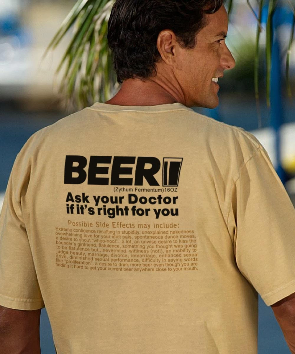 Beer RX - Beer Dyed Short Sleeve Crewneck T-Shirt 3 Beer RX - Beer Dyed Short Sleeve Crewneck T-Shirt