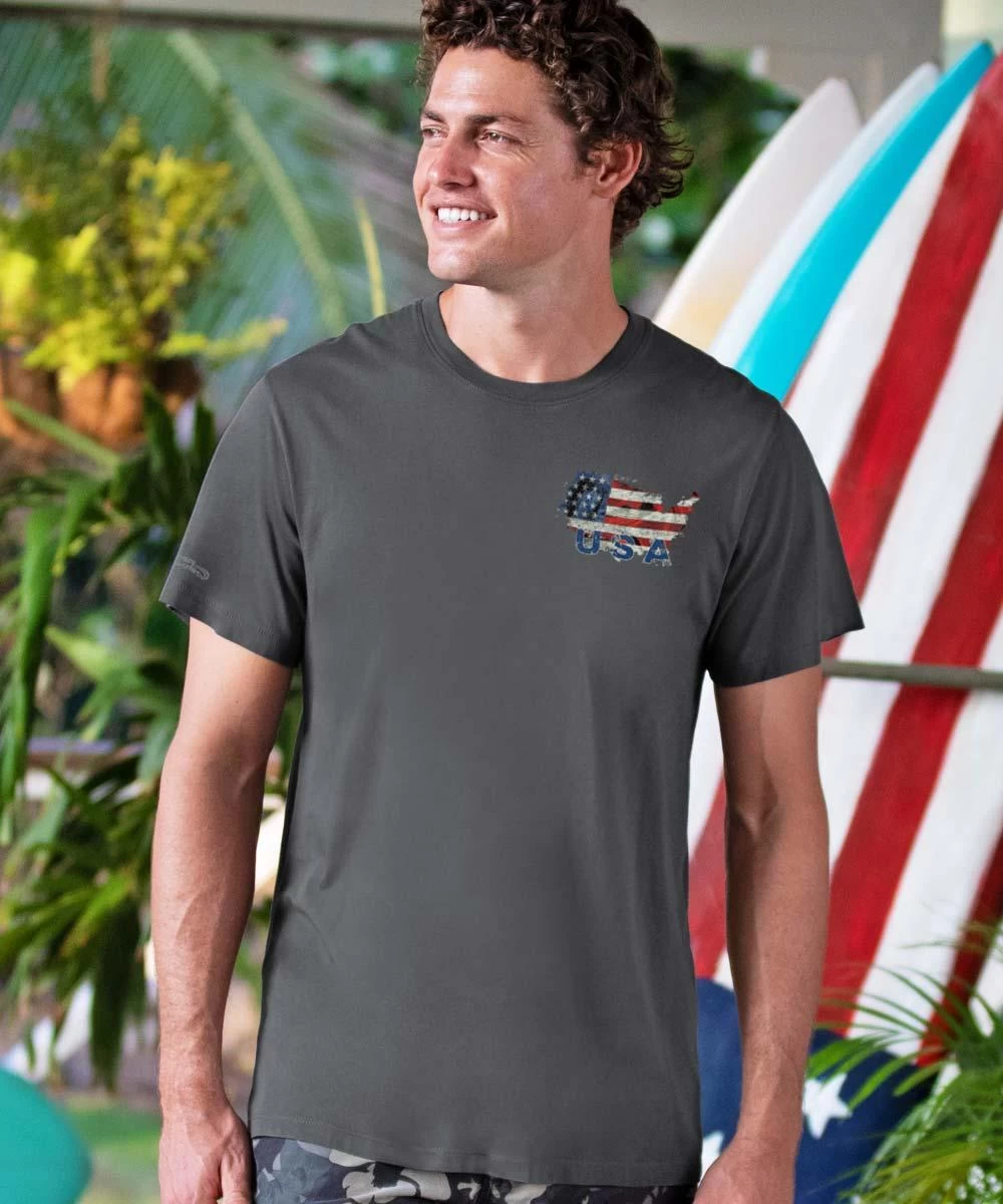 USA Made - Smoke Short Sleeve Pima T-Shirt 4 USA Made - Smoke Short Sleeve Pima T-Shirt - Image 2
