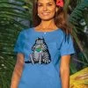 B. Kliban Tea Cat - Blue Hawaii Dyed Short Sleeve Scoop Neck T-Shirt -Chic Clothing Shop b5bf94fb 1184 47c6 a22d b3f90bfe40ea