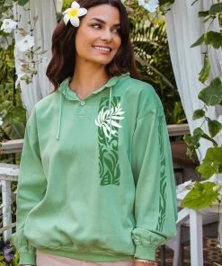 Mapuana - Key Lime Dyed Long Sleeve Lightweight Pullover