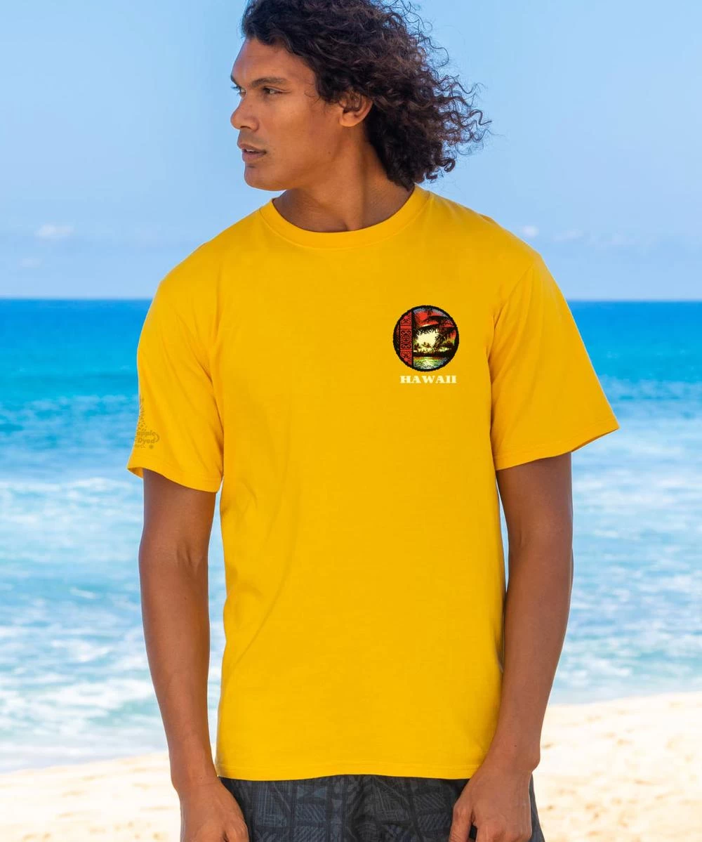 Sunset Vibes - Pineapple Dyed Short Sleeve Crewneck T-Shirt 4 Sunset Vibes - Pineapple Dyed Short Sleeve Crewneck T-Shirt - Image 2