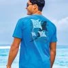 Cruzing Manta Mano - Blue Hawaii Dyed Short Sleeve Crewneck T-Shirt -Chic Clothing Shop bb5edbeb 3215 428a 84d1 d6dcc514ac95