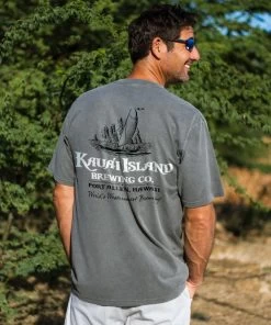 Kauai Island Brewing Co Logo - Crater Dyed® Short Sleeve Crewneck T-Shirt