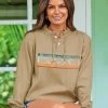 Banded Bit Of Love - Kona Coffee Dyed Long Sleeve Lightweight Pullover -Chic Clothing Shop bf1315e9 cb57 4b6c 9b40 e72726e3097c