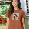 Sea Turtle Quilt - Cinnamon Dyed Short Sleeve Crewneck T-Shirt -Chic Clothing Shop bf782840 0a7c 431e bdda 563154f267fd