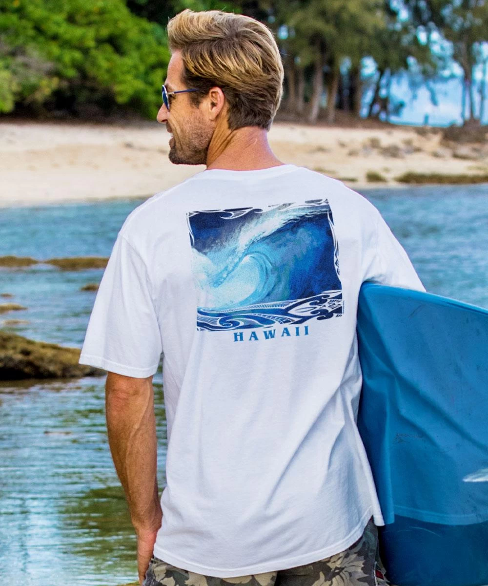 Tribal Nani Eha - White Short Sleeve Crewneck T-Shirt 3 Tribal Nani Eha - White Short Sleeve Crewneck T-Shirt