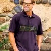 Island Roots Band - Blackberry Dyed Short Sleeve Pique’ Polo Shirt