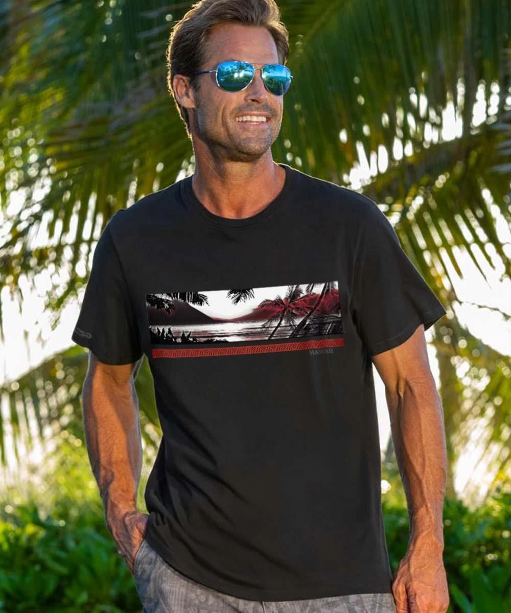 Vintage Island Band - Jet Black Short Sleeve Pima T-Shirt 3 Vintage Island Band - Jet Black Short Sleeve Pima T-Shirt