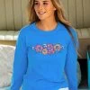 Pua Laha Ole - Blue Hawaii Dyed Long Sleeve Crewneck T-Shirt -Chic Clothing Shop cc40b009 401c 4891 97d9 ac70a9ed0f3e