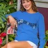 Hoonani - Blue Hawaii Dyed Long Sleeve Crewneck T-Shirt
