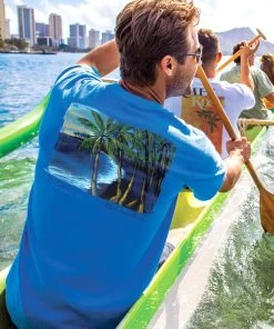 Kalapana - Blue Hawaii Dyed Short Sleeve Crewneck T-Shirt