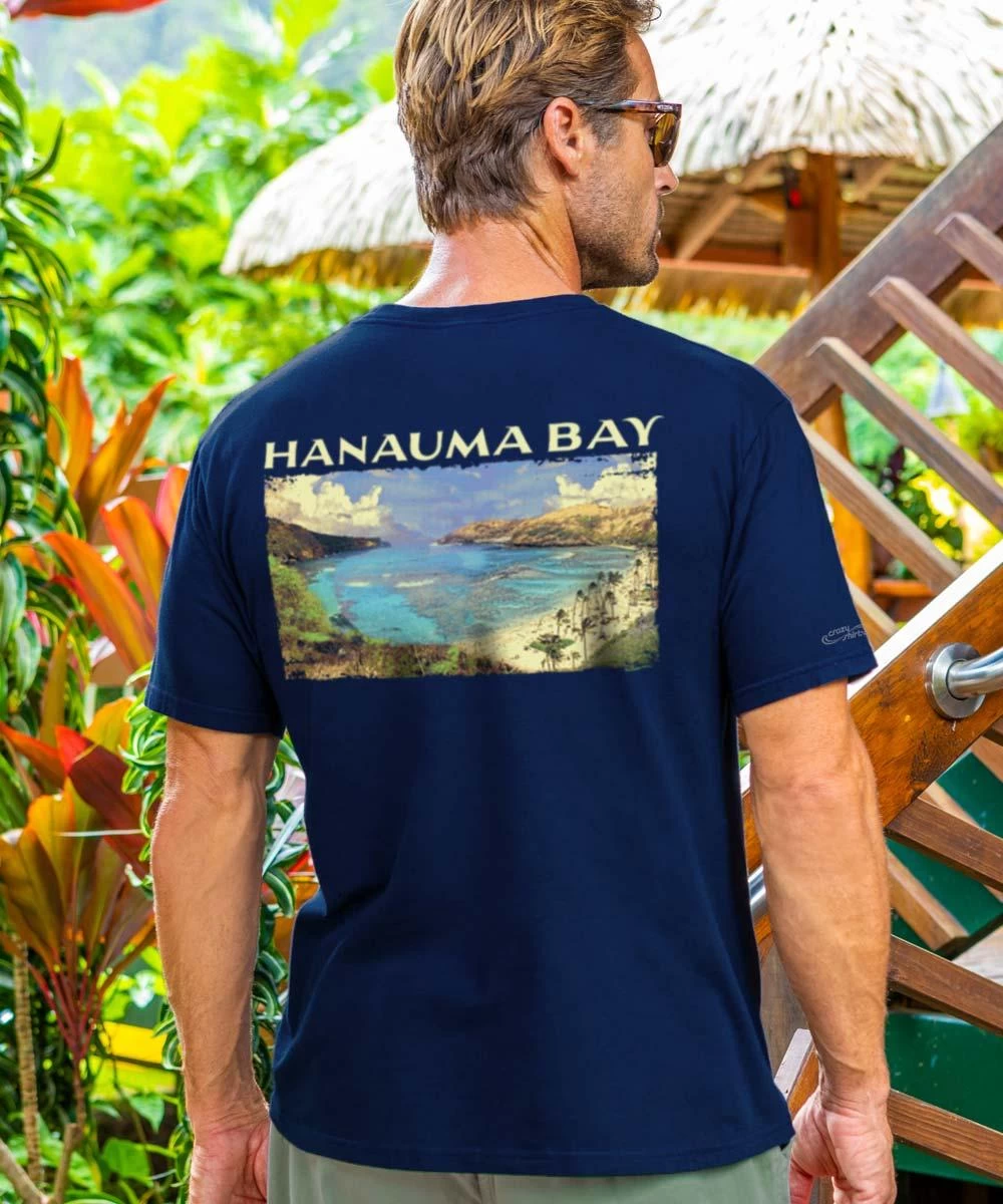 Hanauma Bay - Navy Short Sleeve Crewneck T-Shirt 3 Hanauma Bay - Navy Short Sleeve Crewneck T-Shirt