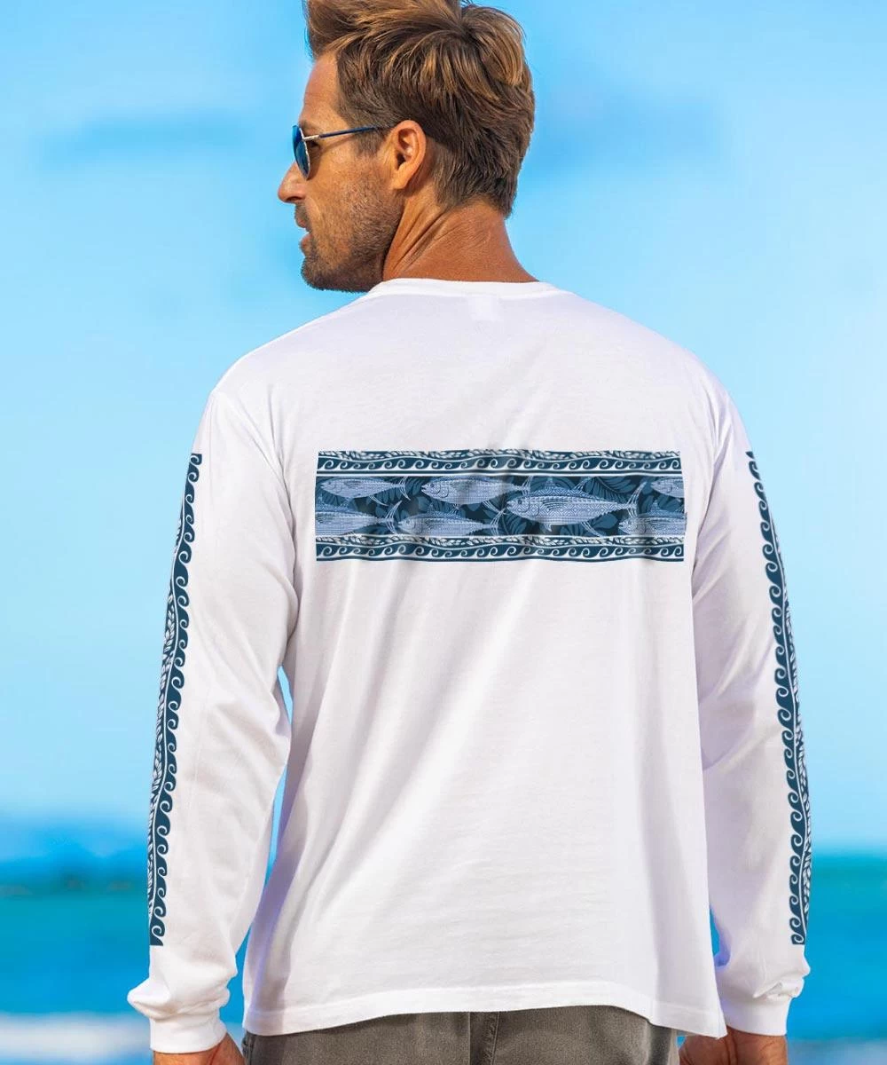 Tuna Wrap - White Long Sleeve Crewneck T-Shirt 4 Tuna Wrap - White Long Sleeve Crewneck T-Shirt - Image 2