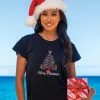 Merry Christmas Tree - Black Short Sleeve Crewneck T-Shirt -Chic Clothing Shop daef0541 dbca 4066 ba7f 7fd56c26b008