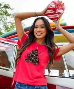 B. Kliban Stack Of Cats - Red Short Sleeve Scoop Neck T-Shirt