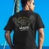 Maui Brewing Co Pueo - Black Short Sleeve Crewneck T-Shirt -Chic Clothing Shop dc321668 72fe 47fd 8419 90fb3752cc10