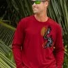 Dragon Flurry - Rugby Red Long Sleeve Pima T-Shirt