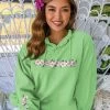 Tropical Hibiscus Lei - Key Lime Dyed Long Sleeve Lightweight Pullover