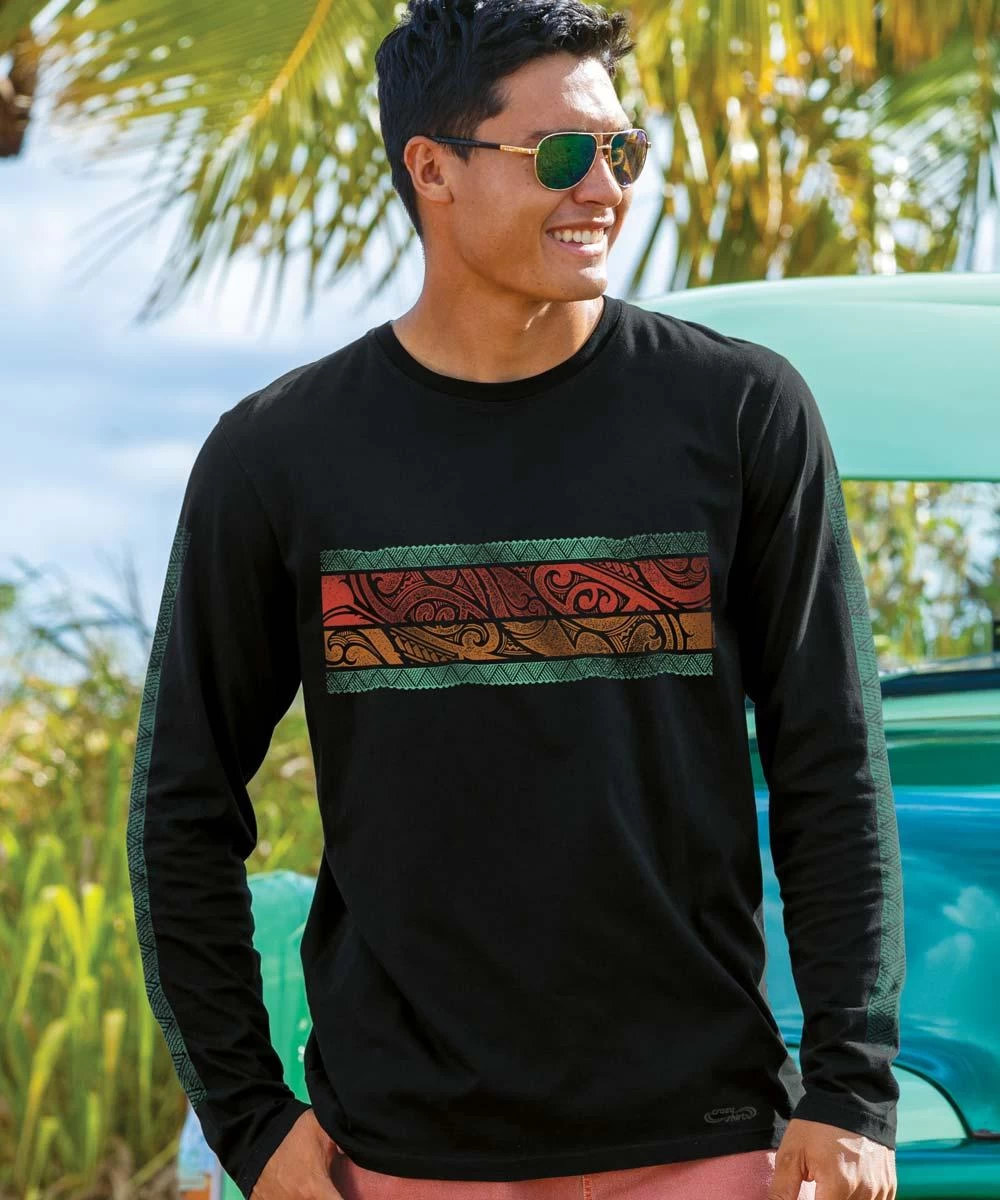 Alakai Band - Jet Black Long Sleeve Pima T-Shirt 3 Alakai Band - Jet Black Long Sleeve Pima T-Shirt