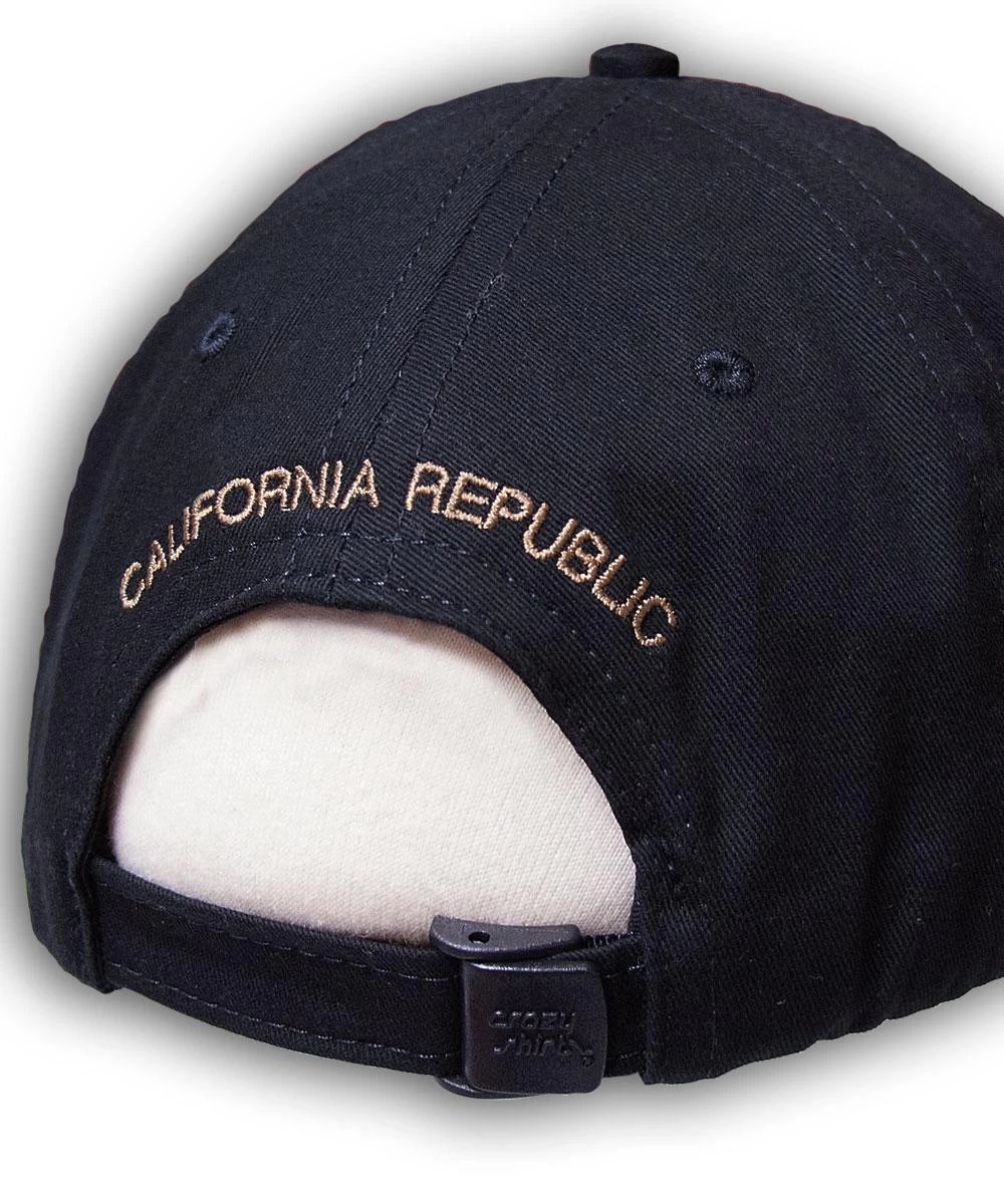 California Flag - Black Twill Hat 4 California Flag - Black Twill Hat - Image 2