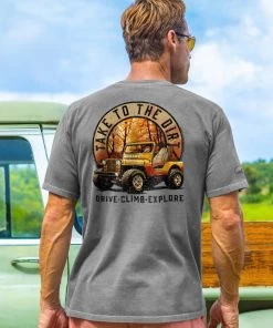 Jeep Take To The Dirt - Crater Dyed® Short Sleeve Crewneck T-Shirt
