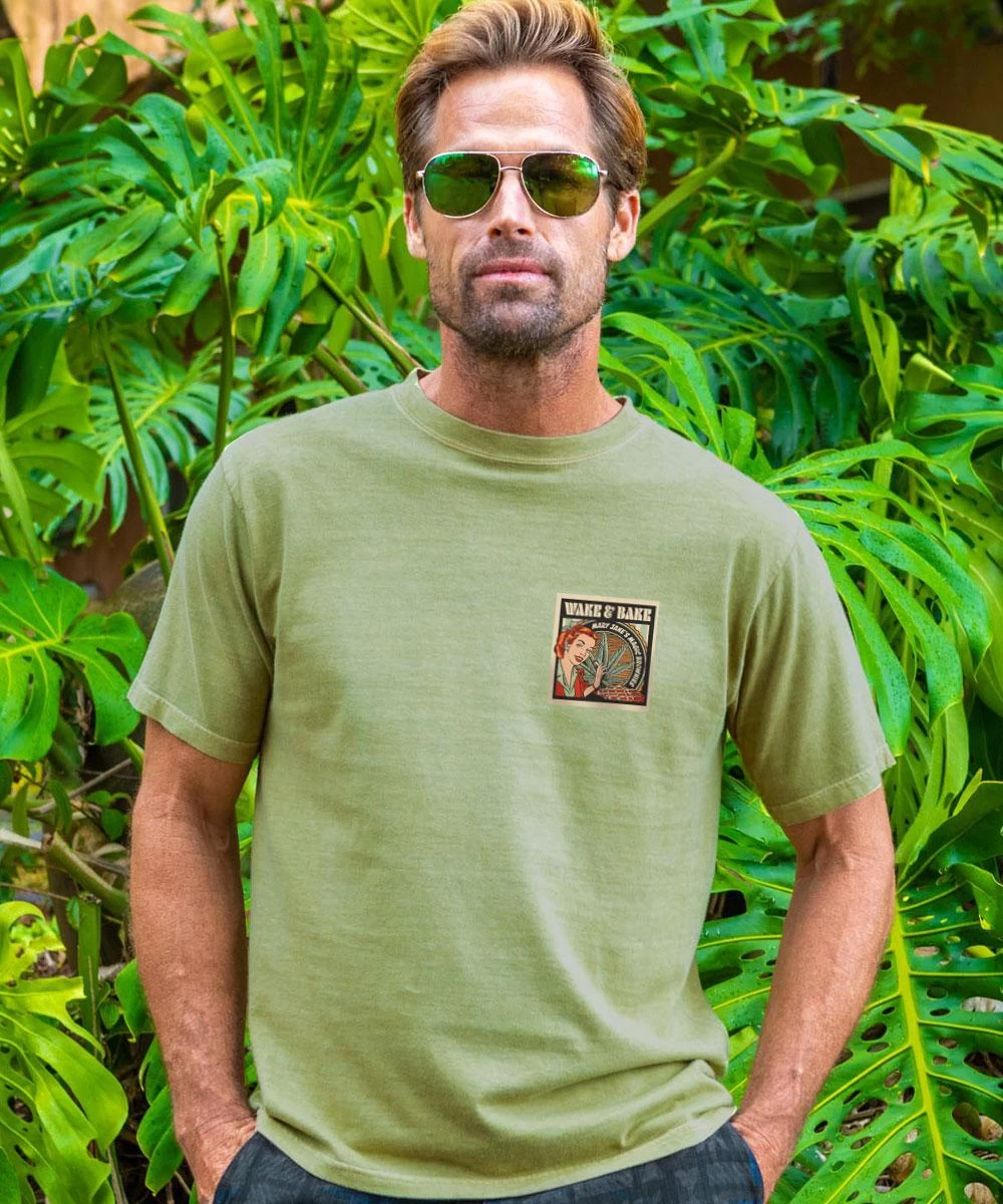 Wake And Bake - Hemp Dyed Short Sleeve Crewneck T-Shirt 4 Wake And Bake - Hemp Dyed Short Sleeve Crewneck T-Shirt - Image 2