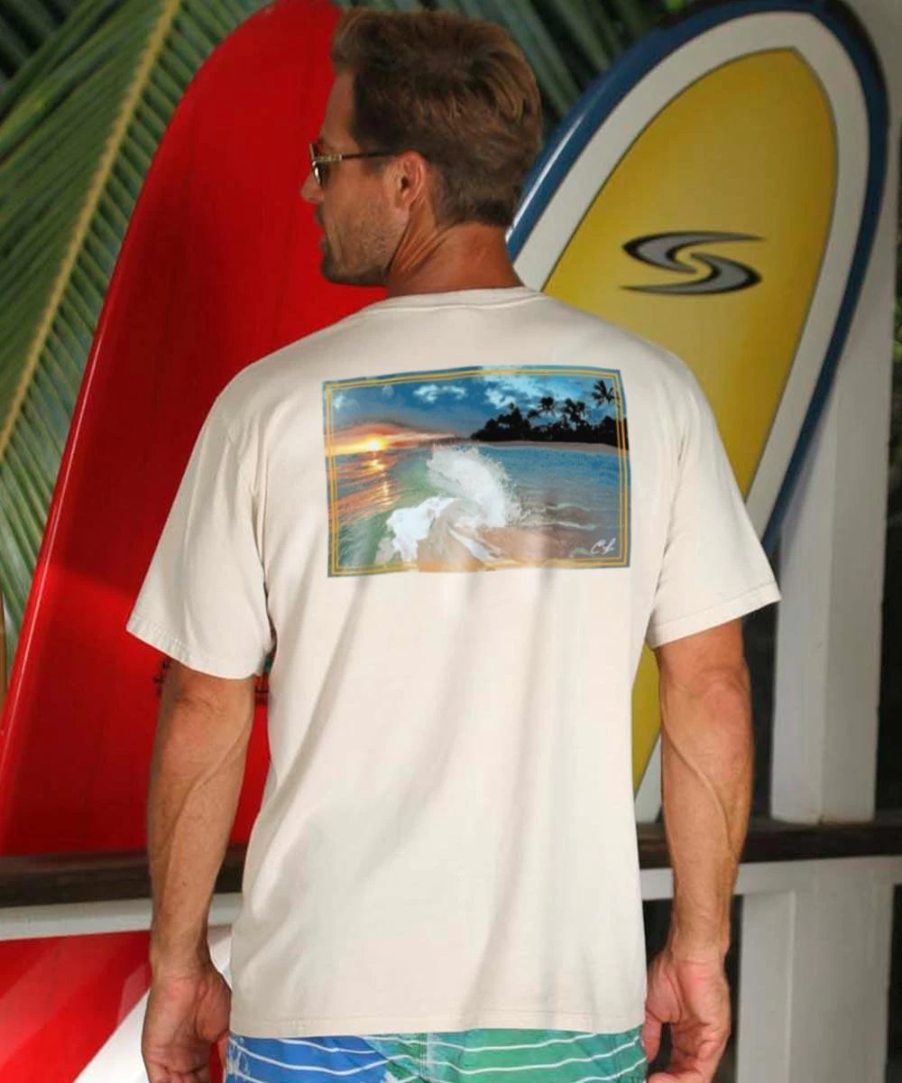 Clark Little Happy Hour - Coconut Dyed Short Sleeve Crewneck T-Shirt 3 Clark Little Happy Hour - Coconut Dyed Short Sleeve Crewneck T-Shirt