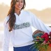 Sea Band - White Long Sleeve Lightweight Pullover -Chic Clothing Shop f4d94aa5 5d84 48b9 a753 3a85361a5a0b
