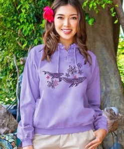 Kohola Pua - Lavender Dyed Long Sleeve Lightweight Pullover