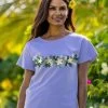 Plumeria Garland - Lavender Dyed Short Sleeve Scoop Neck T-Shirt 2 Plumeria Garland - Lavender Dyed Short Sleeve Scoop Neck T-Shirt -Chic Clothing Shop f5ec69ca d5f9 4174 92d0 67911cba5d8d