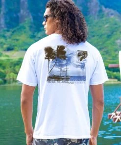 Old Lahaina - White Short Sleeve Crewneck T-Shirt