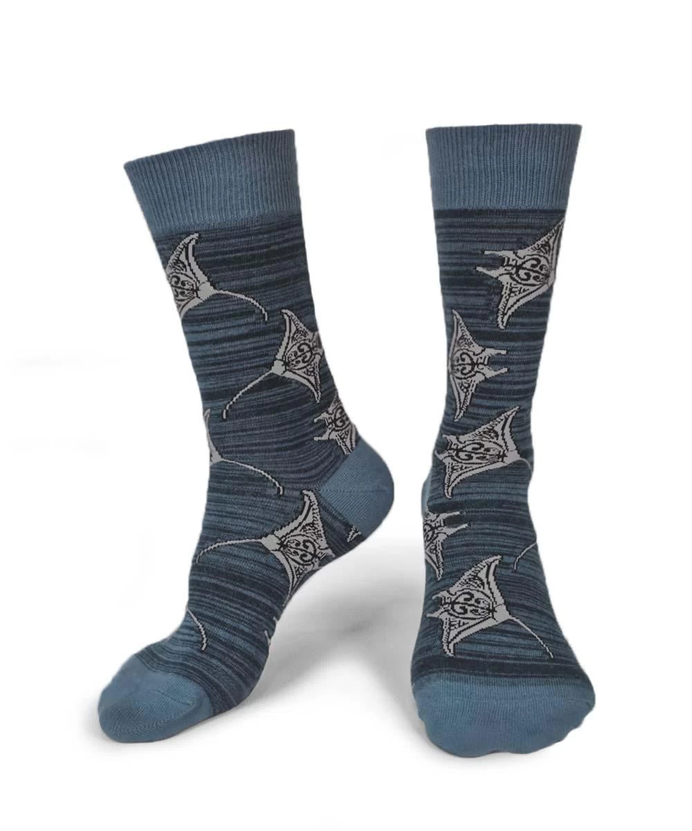 Cruzing Manta Mano - Graphic Cotton Crew Socks 4 Cruzing Manta Mano - Graphic Cotton Crew Socks - Image 2