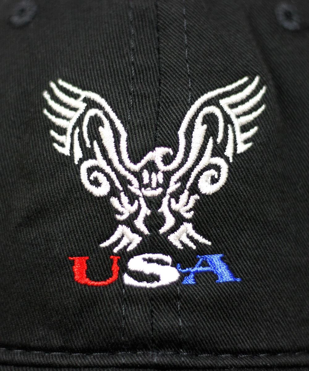 Tribal Eagle - Black Twill Hat 4 Tribal Eagle - Black Twill Hat - Image 2