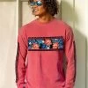 Twilight Floral Band - Paradise Red Dyed Long Sleeve Crewneck T-Shirt 2 Twilight Floral Band - Paradise Red Dyed Long Sleeve Crewneck T-Shirt -Chic Clothing Shop fc1a0eed 2e26 4296 b1e6 a1759f7695d9