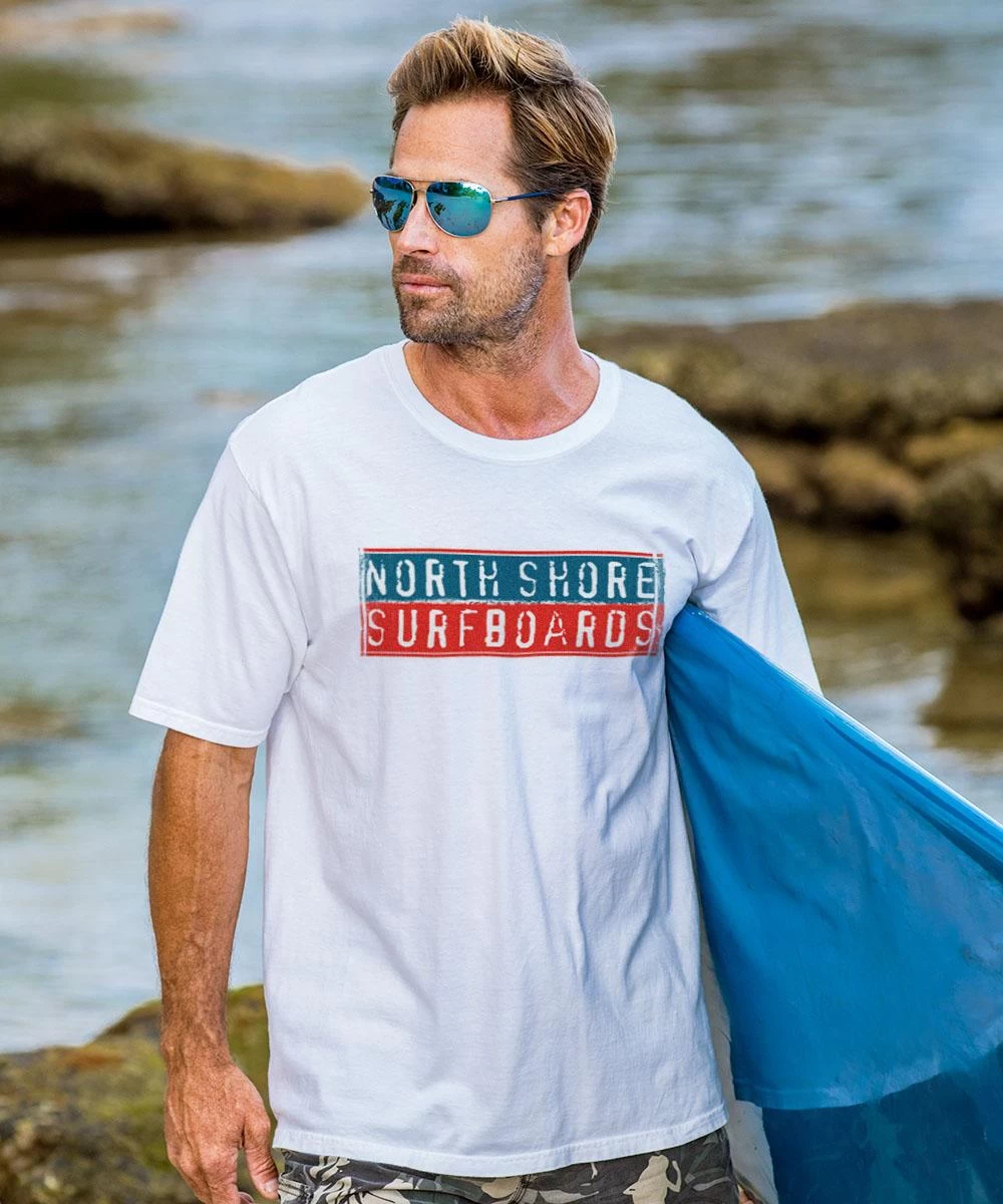 Shadow Surf - White Short Sleeve Crewneck T-Shirt 4 Shadow Surf - White Short Sleeve Crewneck T-Shirt - Image 2